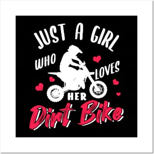 Motocross dirt bike woman girl gift Posters and Art